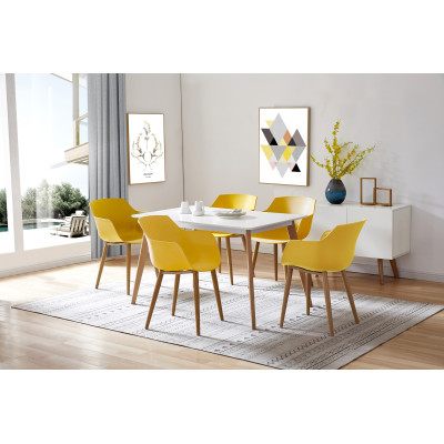 Lot de 2 chaises pp curry ANDREA