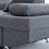 Canapé d'angle gauche convertible tissu gris MILO