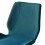 HALIFAX-Chaise indus tissu bleu pieds noir brossé (x2)