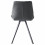HALIFAX-Chaise indus tissu gris pieds noir brossé (x4)