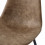 ORLANDO - Chaise microfibre vintage brun pieds métal noir (x4)