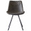 FALCON-Chaise microfibre vintage marron foncé pieds métal noir (x2)
