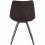 FALCON-Chaise microfibre vintage café pieds métal noir (x2)