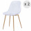 GLASS-Chaise design polycarbonate transparent pieds métal effet bois(x2)