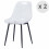 GLASS-Chaise design polycarbonate transparent pieds métal noir(x2)
