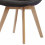STELLA OAK-Chaise vintage microfibre vintage ébène pieds chêne (x4)