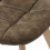 STELLA OAK-Chaise vintage microfibre vintage marron pieds chêne (x2)