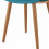 ANDREA-Chaise scandinave bleu canard pied métal effet bois (x4)