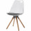 ICE-Chaise design polycarbonate pieds chêne (x2)