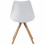 CROSS-Chaise scandinave blanc pieds chêne (x4)