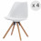 CROSS-Chaise scandinave blanc pieds chêne (x4)