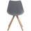CROSS-Chaise scandinave gris pieds chêne (x2)