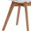 BESSY-Chaise scandinave blanc pieds chêne (x2)