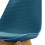 BESSY-Chaise scandinave bleu canard pieds chêne (x2)