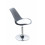 POPPY-Lotx2 chaises pivotantes et réglables, PU blanc/gris, pieds chromé