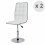 Lotx2 chaises pivotantes et réglables, Assise PU blanc, Structure métal chromé