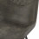 QUEENS-Tabourets de bar microfibre vintage ébène pieds métal noir (x2)
