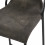 HARLEM-Tabourets de bar industriel microfibre vintage ébène pieds métal noir (x2)