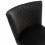 CLARK - Fauteuil Vintage velours noir pieds métal noir