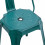 OLDIES-Chaise industrielle métal bleu canard patiné (x2)
