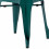 OLDIES-Chaise industrielle métal bleu canard patiné (x2)