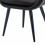 CANCUN - Chaise scandinave tissu gris anthracite pieds métal noir(x2)