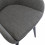 CANCUN-Chaise vintage tissu gris pieds métal noir(x2)