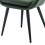 CANCUN - Chaise scandinave tissu vert forêt pieds métal noir (x2)