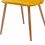 LOLA - Chaise vintage velours curry pieds métal effet bois,(x4)