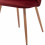 LOLA - Chaise vintage velours lie de vin pieds métal effet bois,(x2)