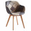 STEFFY OAK - Chaise vintage patchwork vintage pieds chêne (x1)