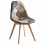 STELLA OAK - Chaise vintage patchwork vintage pieds chêne (x4)