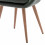 CANCUN - Chaise scandinave tissu vert forêt pieds métal effet bois (x2)