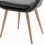 BJORN,Chaise pieds métal décor bois,tissu gris (x2)