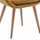 CANCUN - Chaise scandinave tissu curry pieds métal effet bois (x2)