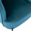 CUT - Fauteuil Design velours bleu canard pieds métal noir