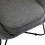 JONAS - Fauteuil Design tissu gris pieds métal noir