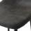 MANCHESTER-Tabouret de bar microfibre vintage ébène pieds métal noir (x2)