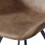 FALCON-Chaise microfibre vintage brun pieds métal noir (x2)