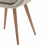 CANCUN - Fauteuil de table en tissu Lin et pieds métal bois (x2)