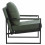 SCOTT-Sedia lounge in tessuto verde metallo nero