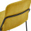 VICKIE - Chaise en tissu chevrons Moutarde et métal noir (x2)