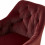 GORDON-Poltrona da tavolo in velluto rosso e nero (x2)
