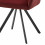 GORDON-Sillón de mesa en terciopelo rojo y metal negro (x2)
