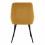 GRACE - Chaise en tissu chevrons Moutarde et pieds métal noir (x4)
