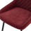 GRACE-Sedia in tessuto rosso con gambe in metallo nero (x4)