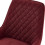 GRACE - Chaise en tissu chevrons Bordeaux et pieds métal noir (x4)