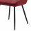 GRACE - Chaise en tissu chevrons Bordeaux et pieds métal noir (x4)