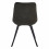 BRADLEY - Chaise vintage en micro marron foncé et pieds métal noir (x4)