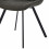 BRADLEY - Chaise vintage en micro marron foncé et pieds métal noir (x4)